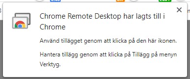 Chrome Remote Desktop installation